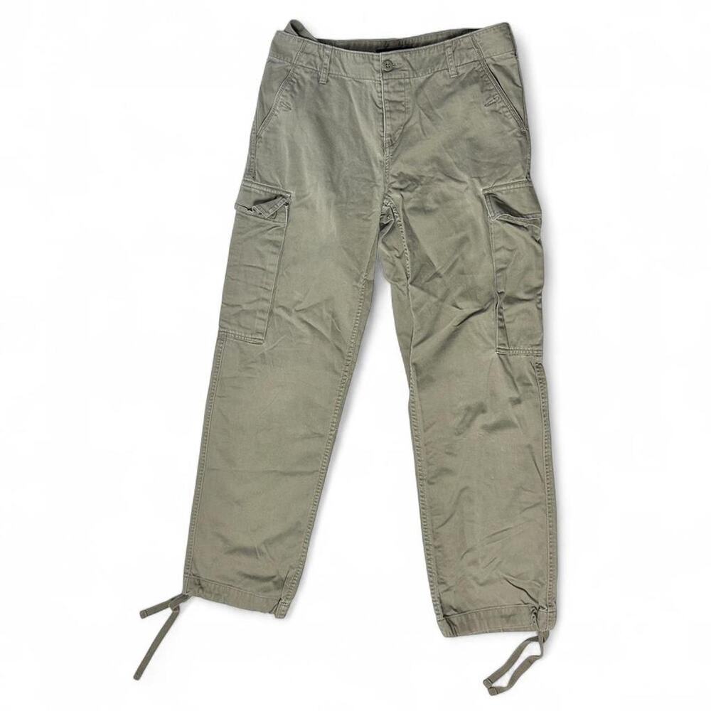 Ralph Lauren 90s Vintage Polo Chino Khaki Cargo Military Pants Trousers 32” Ws